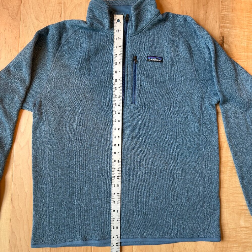 Patagonia Men’s L Better Sweater 1/4 Zip Fleece Pullover Blue Like New - Picture 4 of 5
